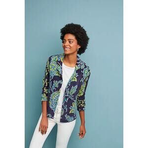 nwt ANTHROPOLOGIE MOTH sz M Printed Chenille sweater jacket cardigan